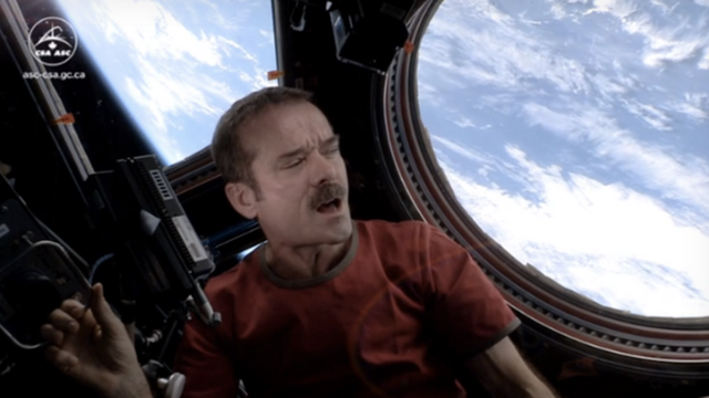 Astronaut records first music video from space
