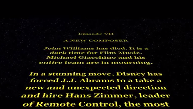 Hans Zimmer's Main Title music for STAR WARS EPISODE VII
