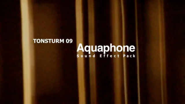 TONSTURM 09 Aquaphone Sound Effects Library 